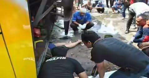 Kernet Bus PO Nusantara Tewas Terlindas saat Perbaiki Mesin