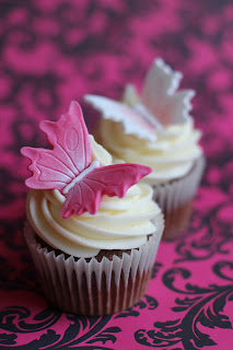 Cupcakes decorados con mariposas