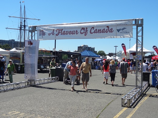 Entrance to International Food Fair in Victoria, BC