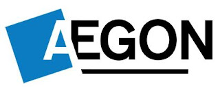 Aegon logo, a, underline, koneblue, black, logo