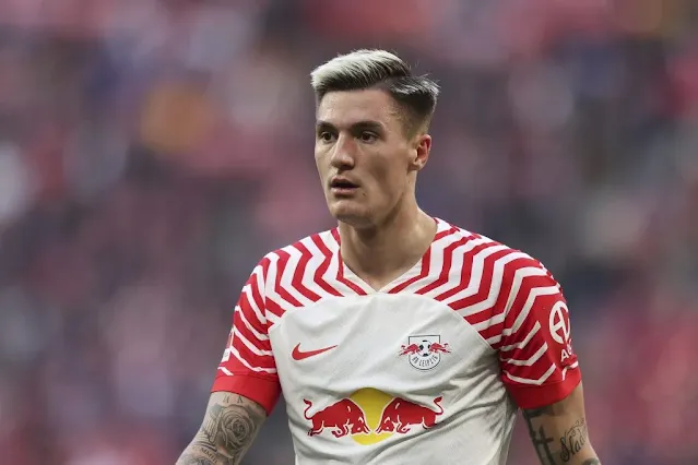 RB Leipzig forward Benjamin Sesko