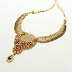 Designer short golden necklaces