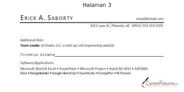Contoh Resume Bahasa Inggris terbaru