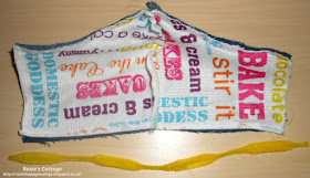 Super Easy DIY Masks: With the two sections of the mask sewn together, we can then take a piece of pipe cleaner or something similar and create a nose bridge in our mask. 