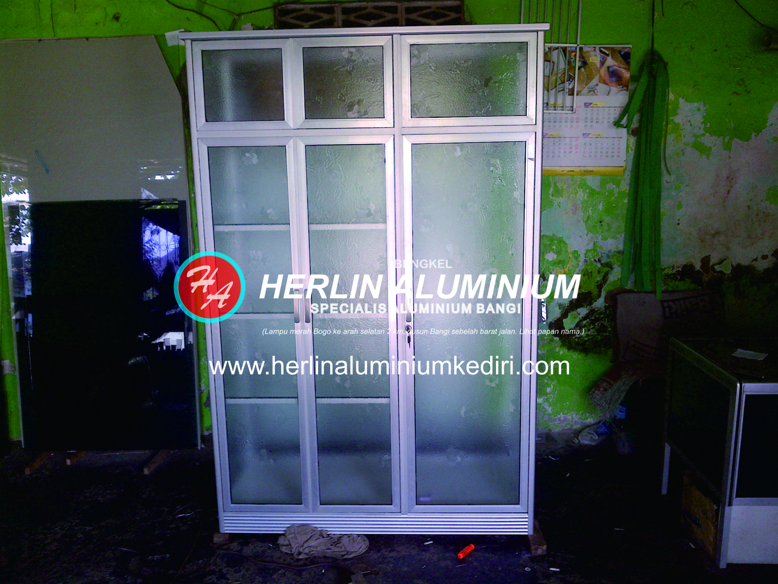 Daftar harga lemari  pakaian aluminium Kediri Jawa Timur 