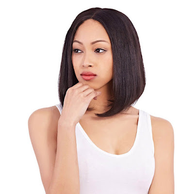 8A Premium Bob Wig With Middle Part Brazilian Hair Straight Hair