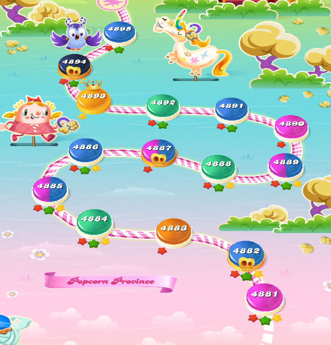 Candy Crush Saga level 4881-4895