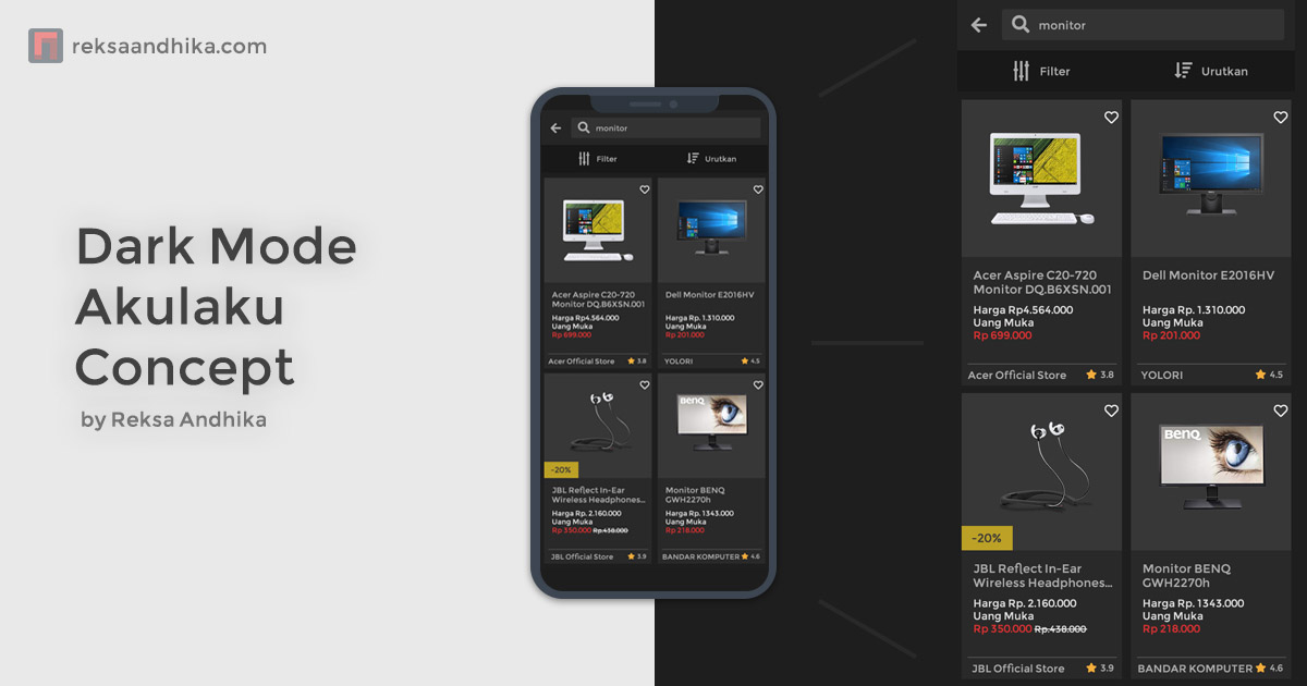Dark Mode Akulaku Concept by Reksa Andhika