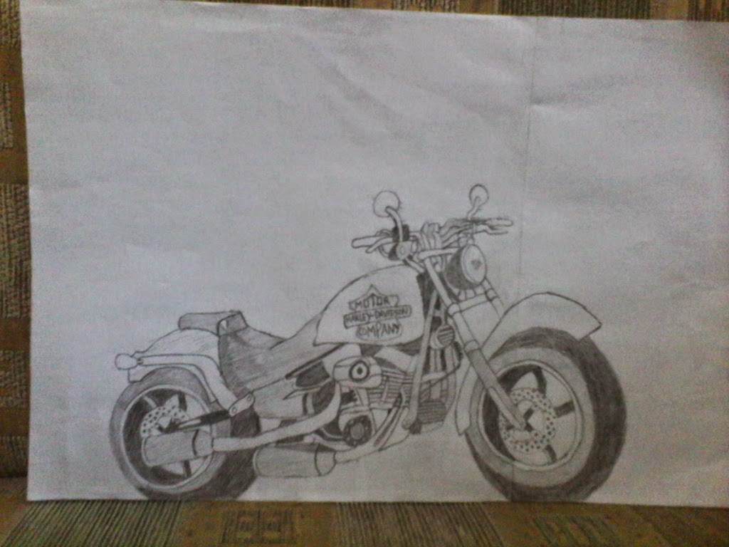 4 Menggambar Sepeda Motor Wikihow Gambar Berjudul Draw Motorcycle Step 6