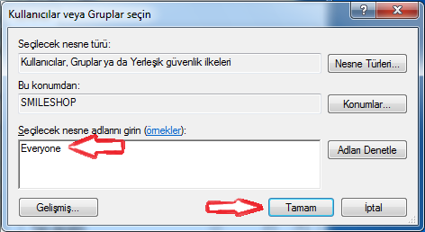 Windows 7 paylaşım acma