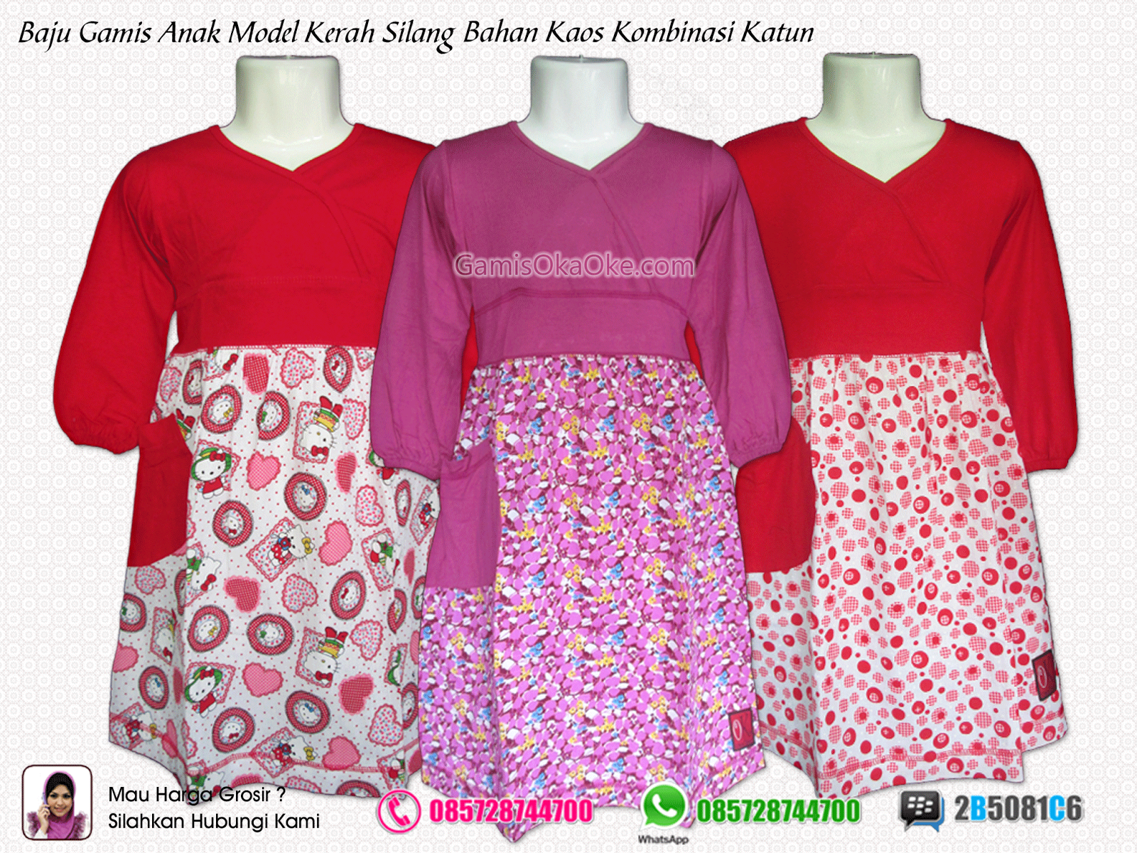 Grosir Baju  Gamis Anak  Remaja Perempuan  Terbaru Bahan Kaos 