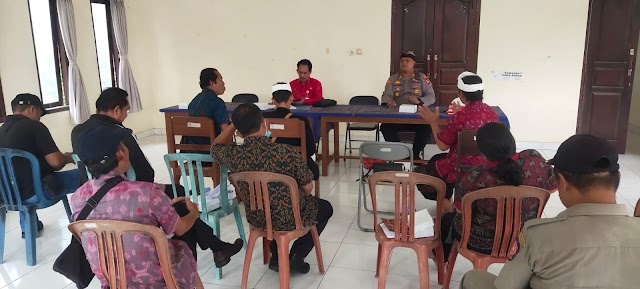 Kapolsek Kubu Hadiri Giat Rapat Kordinasi Jelang Pelaksanaan Rangkaian Hari Raya Nyepi