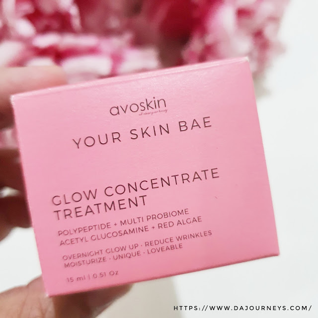 Review Avoskin Your Skin Bae Glow Concentrate Treatment Polypeptide + Multi Probiome + Acetyl Glucosamine + Red Algae