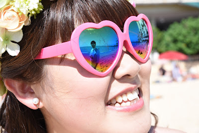 Pink Heart Sunglasses