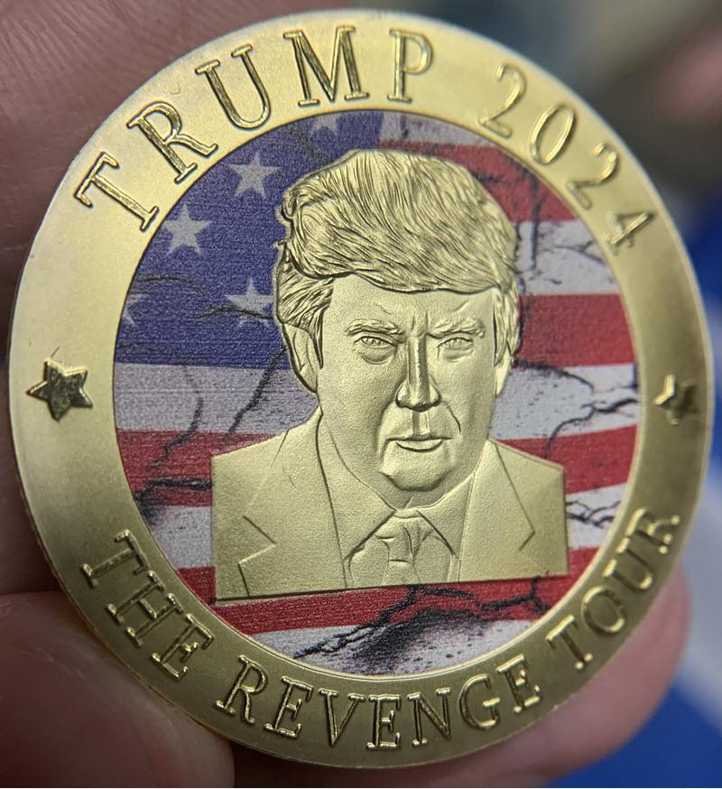 FREE Trump 2024 'The Revenge Tour' Gold Coin