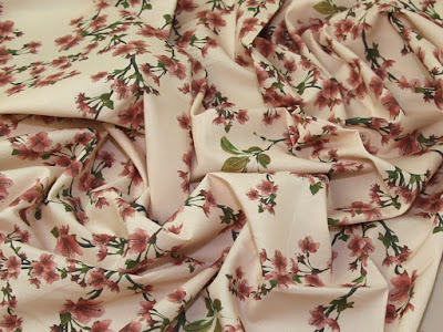 Minerva Lady McElroy lightweight cotton lawn fabric pink floral fabric