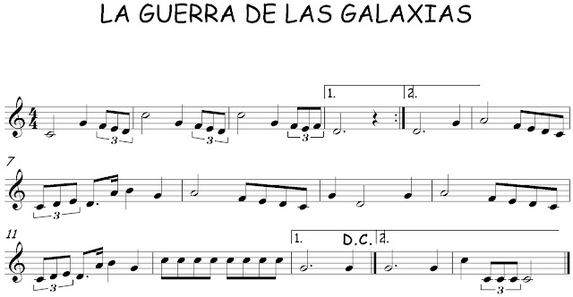 Resultado de imagen de partitura la guerra de las galaxias