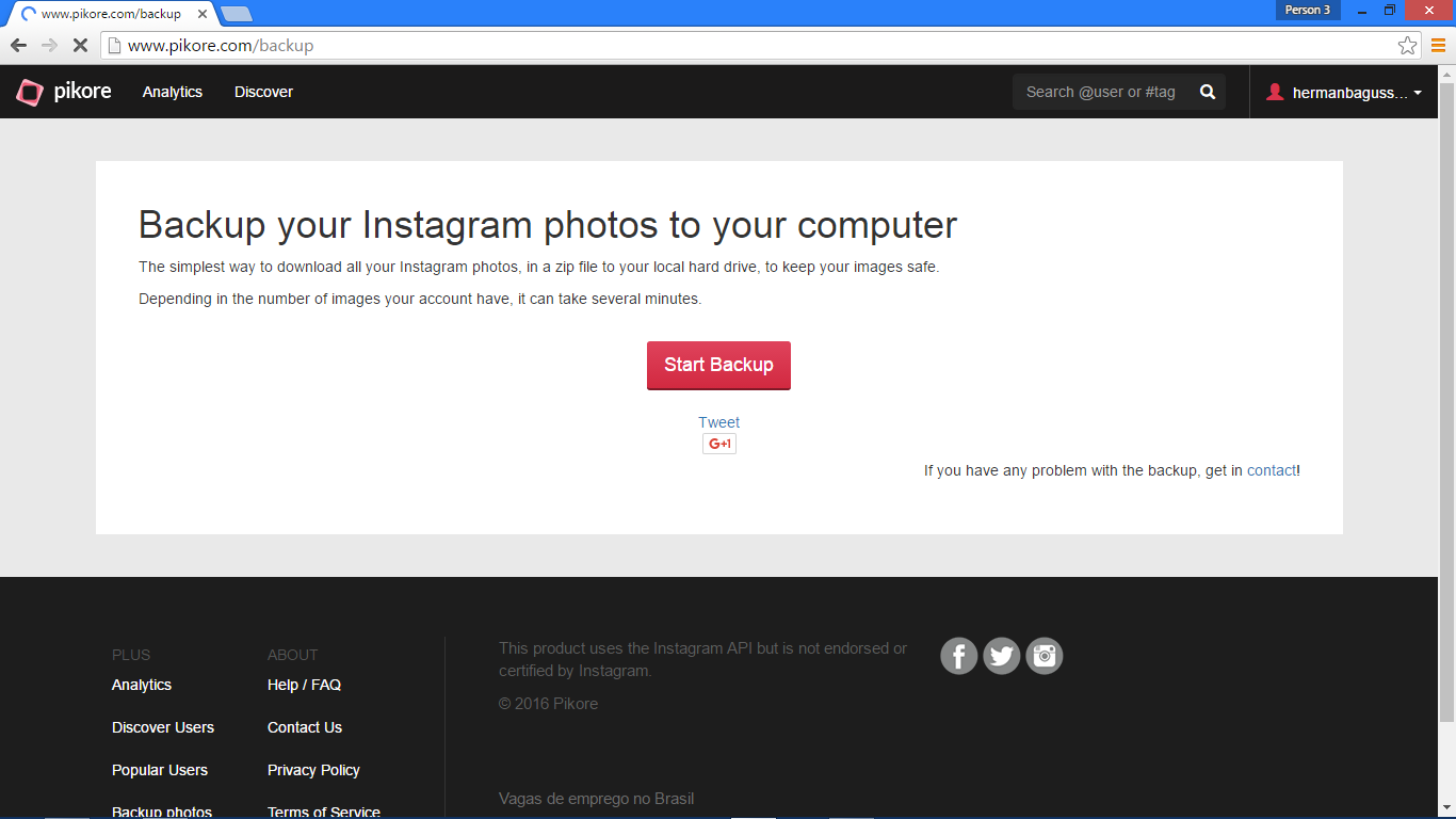 Cara Backup Download Semua Foto Kita Yang Ada Di Instagram