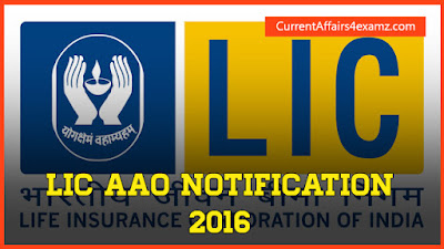 LIC AAO Notification 2016