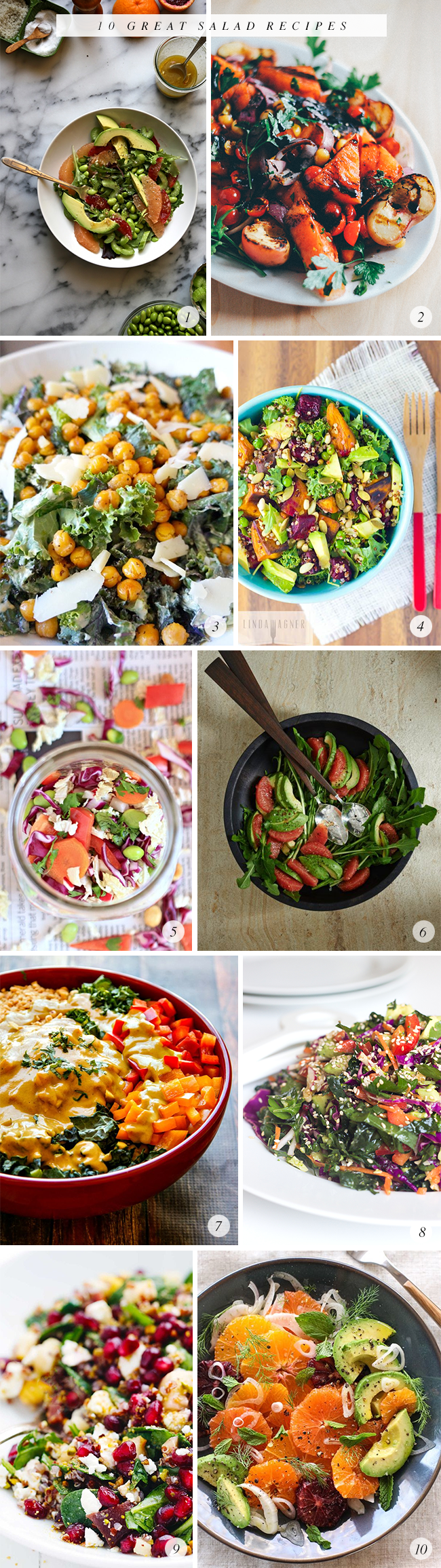 10 Great Salad Recipes // Bubby and Bean