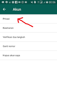 cara menyembunyikan status terakhir dilihat pada WA