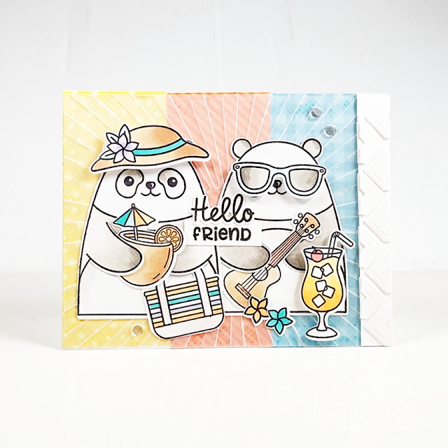 Sunny Studio Stamps: Big Panda Customer Card by Teri Anderson