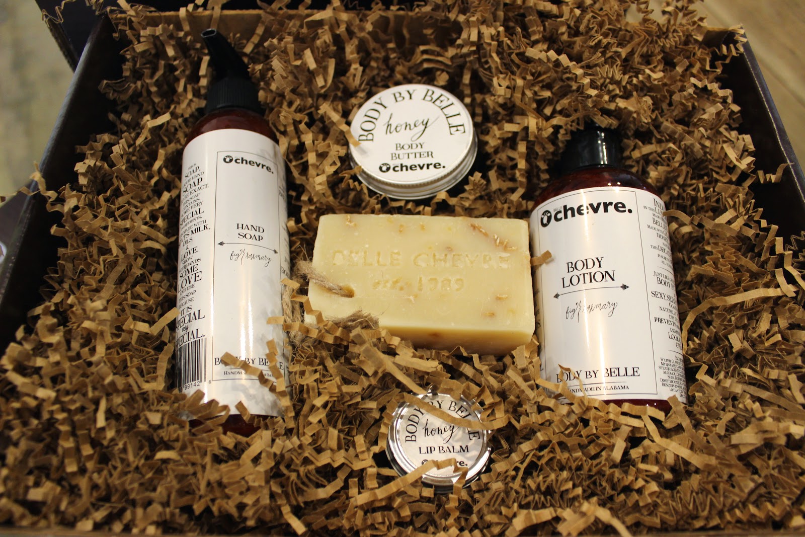 belle chevre body products