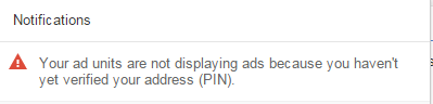 Adsense PIN not received: Verify Adsense Without PIN