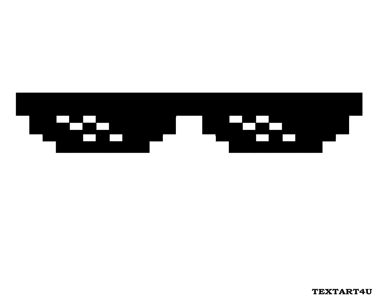 Ascii Art Deal With It Glasses  Thug Life, MLG Shades  Cool ASCII Text Art 4 U