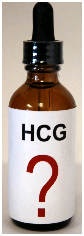 Bottle Of HCG With Question Mark On Label