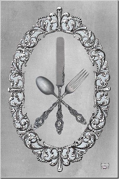forks on chalkboard