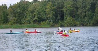 Rensselaer Lake, also known as Six Mile Waterworks kayaks