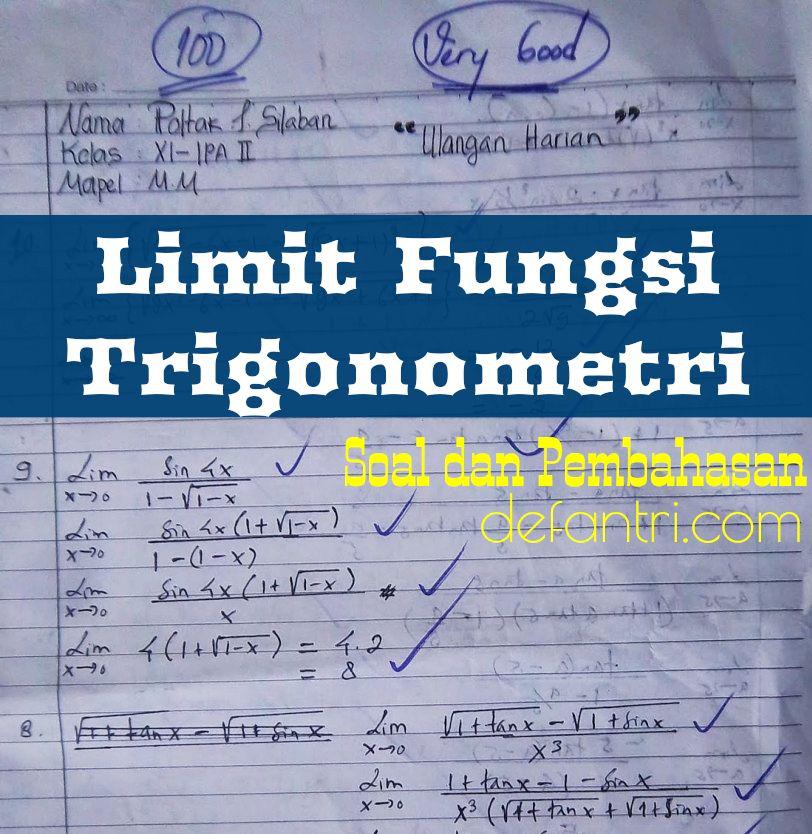 Bank Soal Dan Pembahasan Matematika Dasar Limit Fungsi