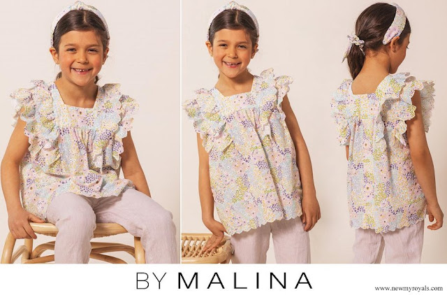 Princess Leonore wore By Malina Mini Malina Collection Frida Blouse Summer Blooms