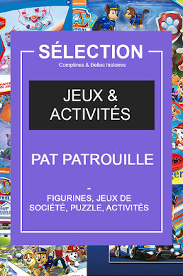 Sélection de cadeaux sur la Pat Patrouille à offrir à Noël, jeux, figurines, puzzle, activités pour les enfants et bébé par Comptines et Belles Histoires