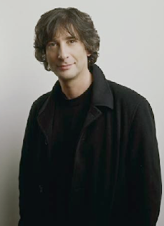 Neil Gaiman, wearing black