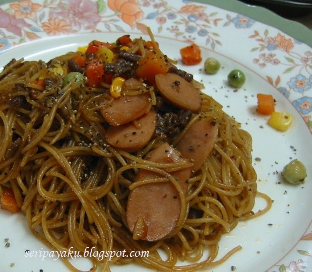 My Kuali: Black pepper spaghetti