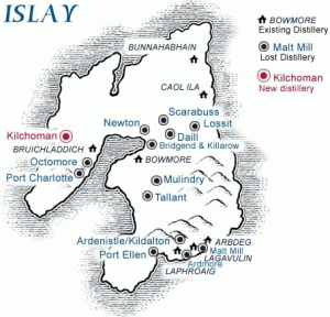 Image map of Islay