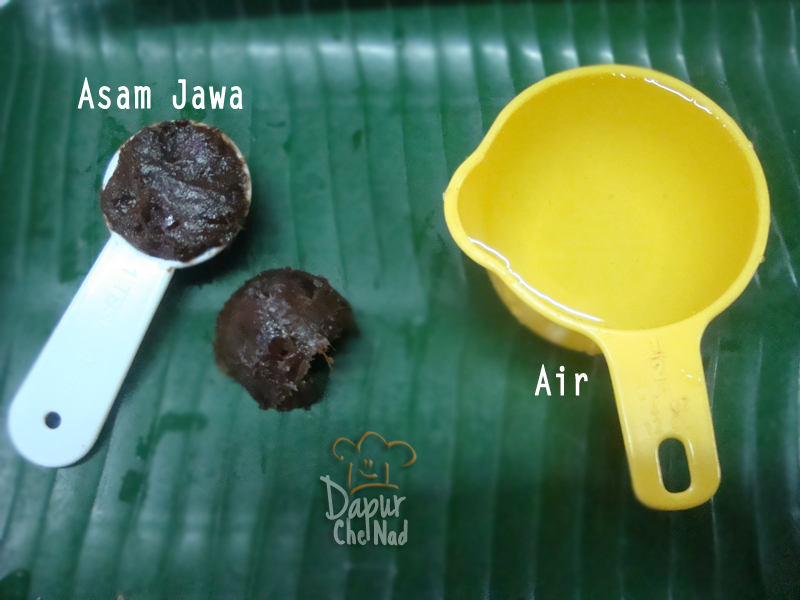 Asam jawa yang digunakan adalah asam jawa di dalam peket 