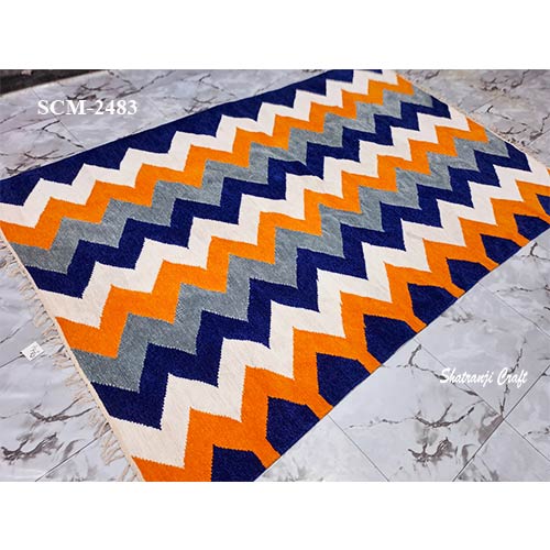 Handwoven Shatranji carpet (4x6 feet) for bedroom, living room, kids room, dining room শতরঞ্জি SCM-2483