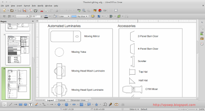 Cara Menggambar Stage Lighting di Linux LibreOffice Draw