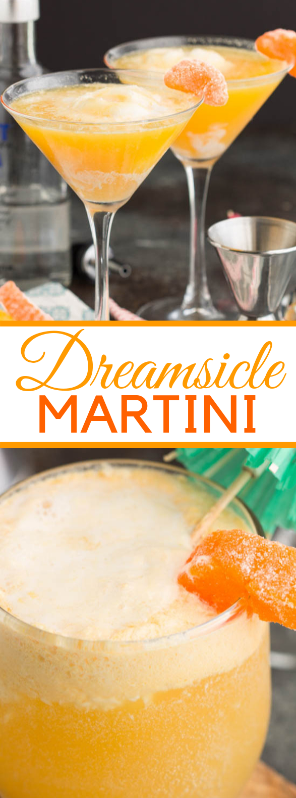 Dreamsicle Martini Recipe #drinks #summerdrink