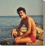 Mike on holiday in Corfu 1979
