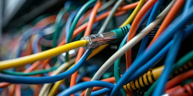 Tangled cables representing web connectivity challenges RTT data logging