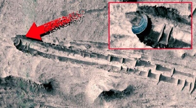 A Giant crashed Disc-Shaped UFO was captured on Mars