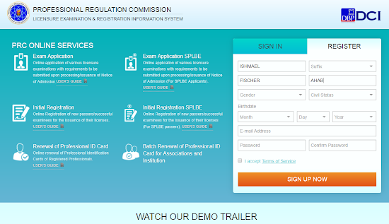 PRC Renewal of License Online