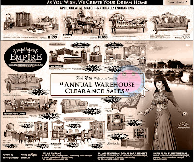 Empire Classic Furniture Annual Warehouse Clearance Sales