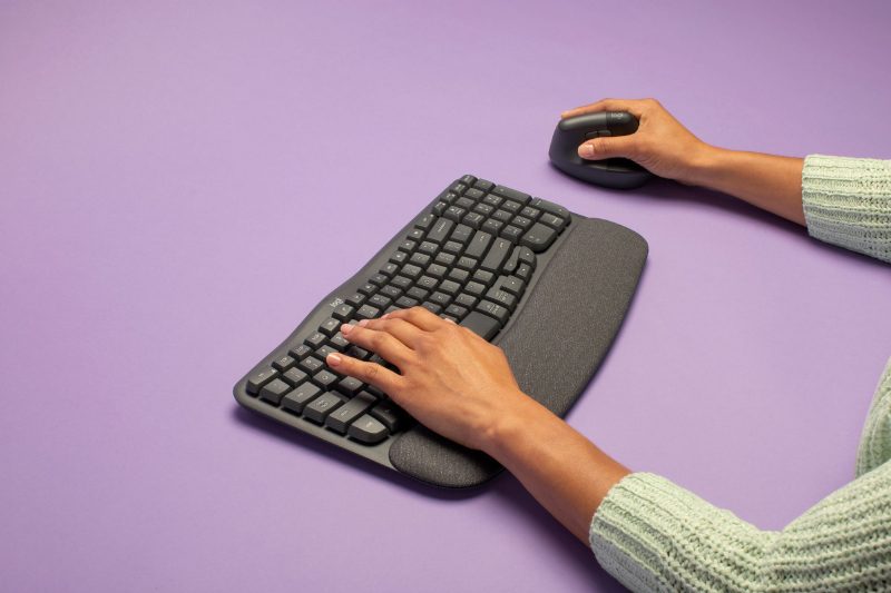 Allows users to have a natural typing position!