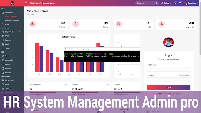 Admin dashboard in Laravel ​8 | HR System Clone