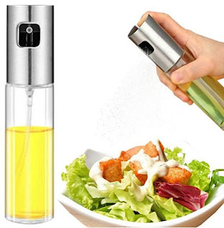 Olive Oil Sprayer, Food-grade Glass Oil Spray Bottle Oil Misters Vinegar Bottle Oil Dispenser for Cooking, Salad, BBQ, Kitchen Baking, Roasting, 3.42-ounce Capacity